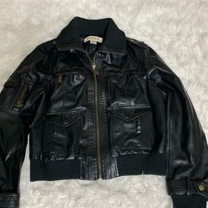 Hydraulic Faux Leather Jacket